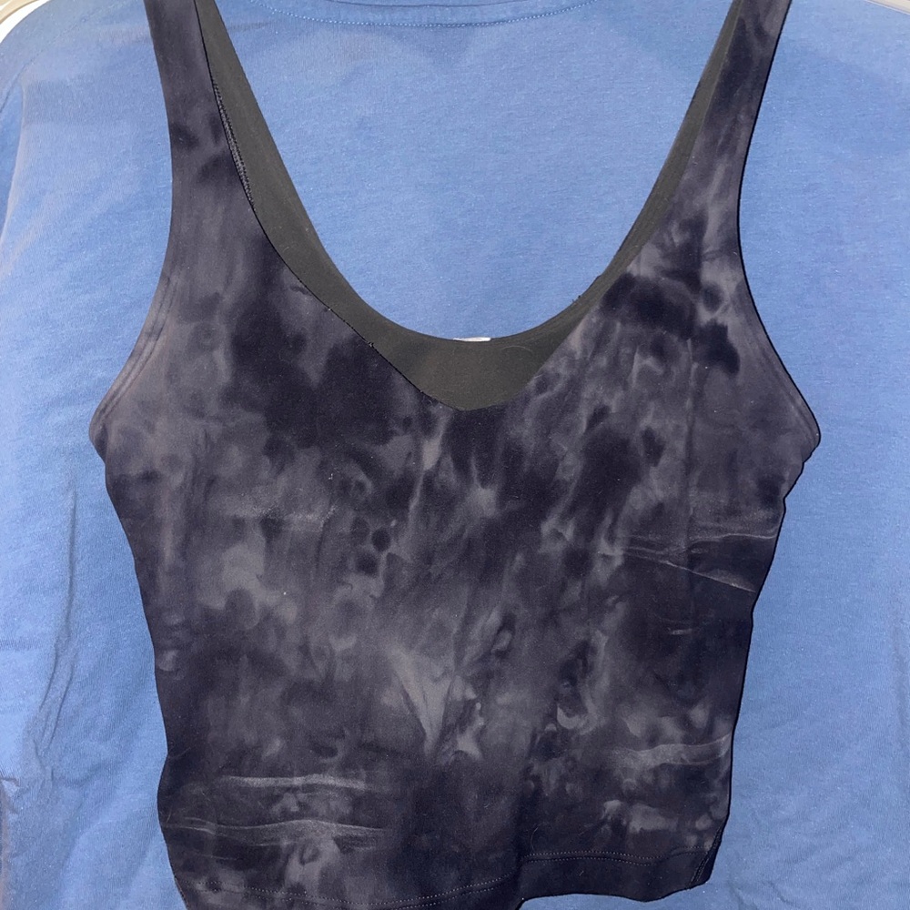 Lululemon Athletica Black Tie-Dye Tank